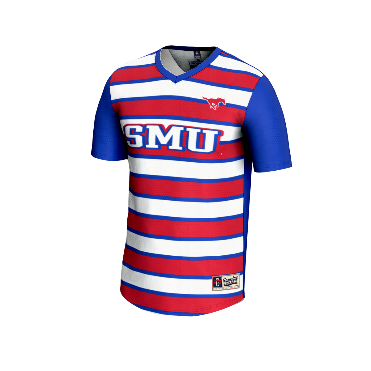 #1 SMU Mustangs Lightweight Soccer Fashion Jersey - Royal