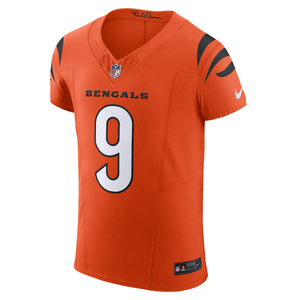 Cincinnati Bengals Joe Burrow Orange Team Vapor F.U.S.E. Elite Jersey