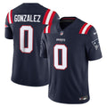 New England Patriots Christian Gonzalez Navy Team Vapor F.U.S.E. Stitched Limited Jersey