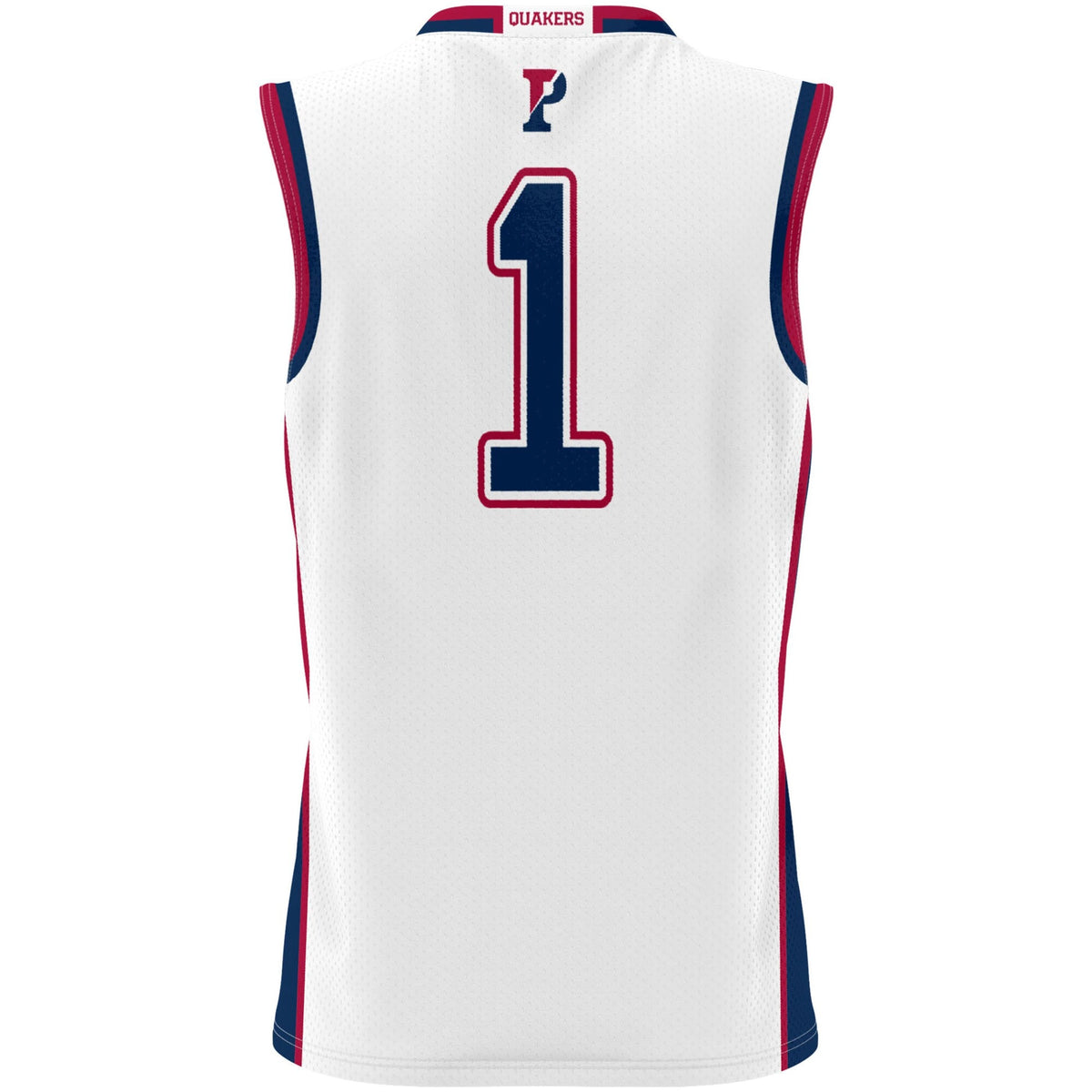 #1 Pennsylvania Quakers Lightweight Basketball Jersey - White