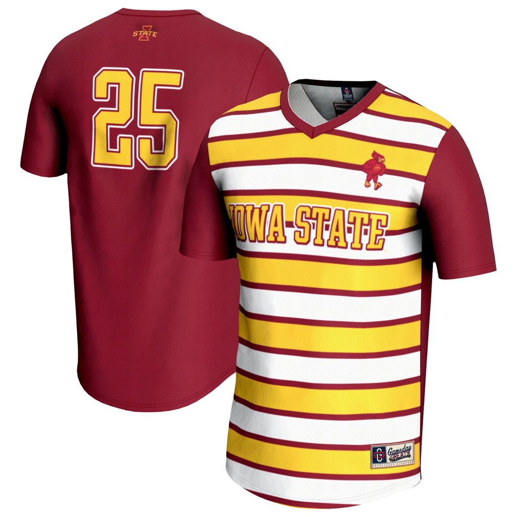 #25 Iowa State Cyclones Lightweight Soccer Fashion Jersey - Cardinal