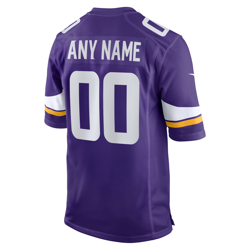 Minnesota Vikings Purple Custom Game Jersey