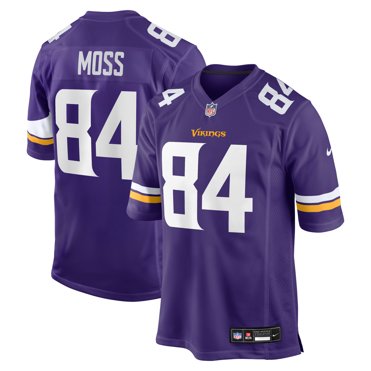 Minnesota Vikings Randy Moss Purple Game Retired Player Jersey