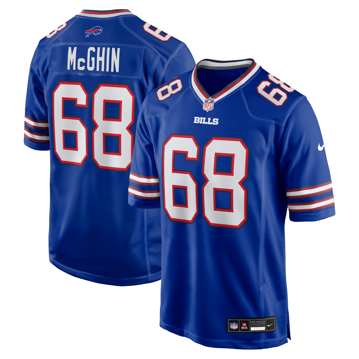 Buffalo Bills Garrett McGhin Royal Team Game Jersey