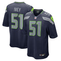 Seattle Seahawks Jared Ivey College Navy Team Game Jersey