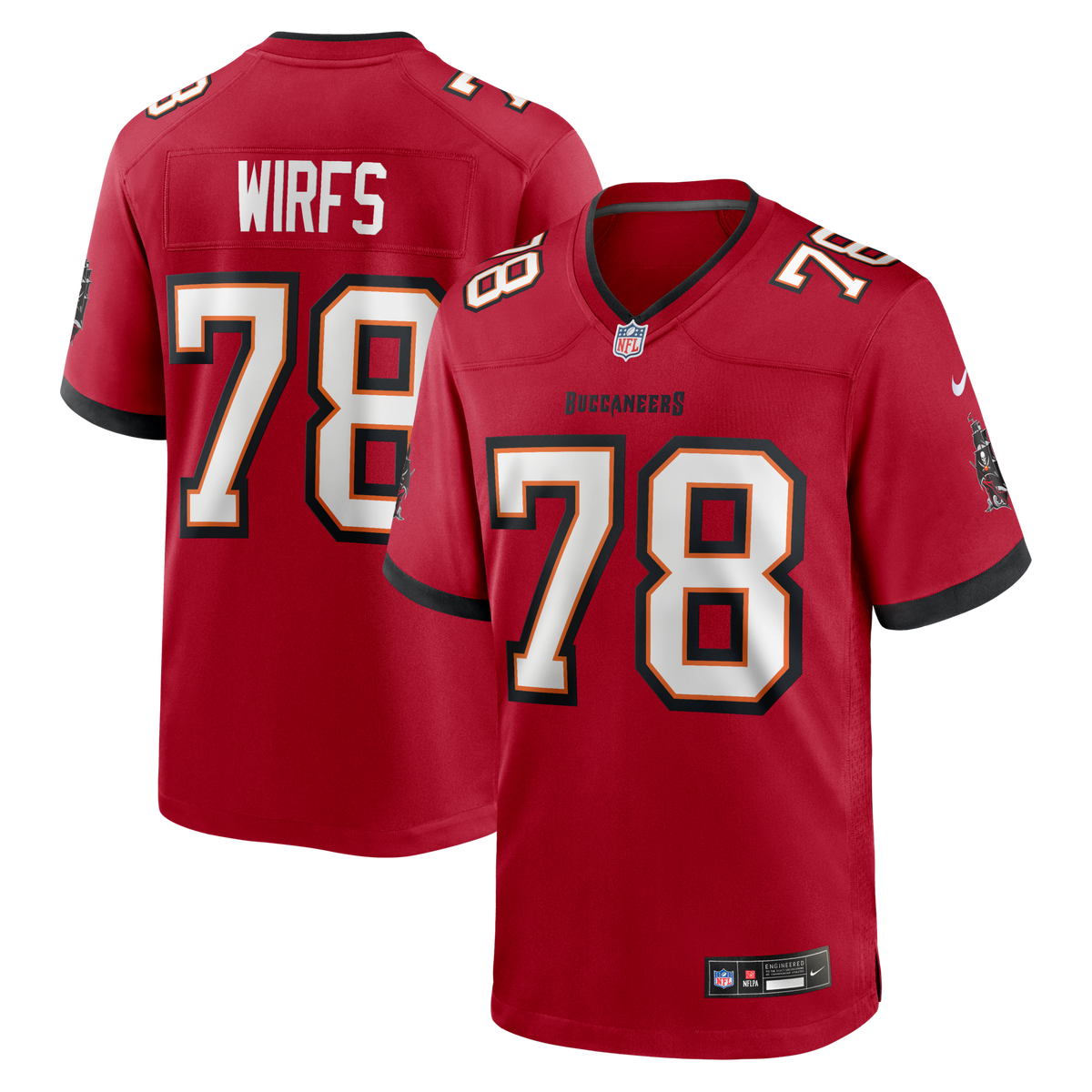 Tampa Bay Buccaneers Tristan Wirfs Red Game Jersey