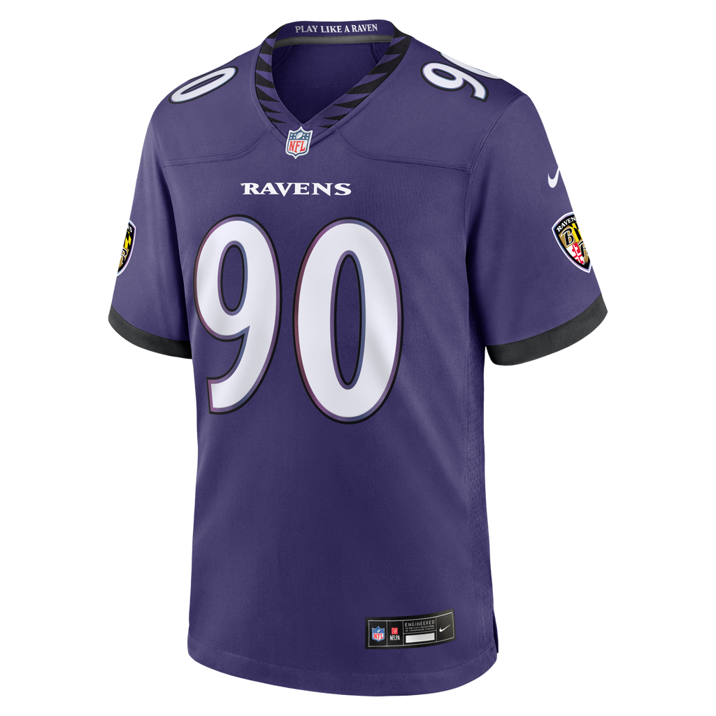 Baltimore Ravens Aeneas Peebles Purple Team Game Jersey
