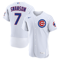 Chicago Cubs Dansby Swanson White Home Authentic Jersey