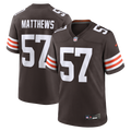 Cleveland Browns Clay Matthews Brown Game Retired Player Jersey