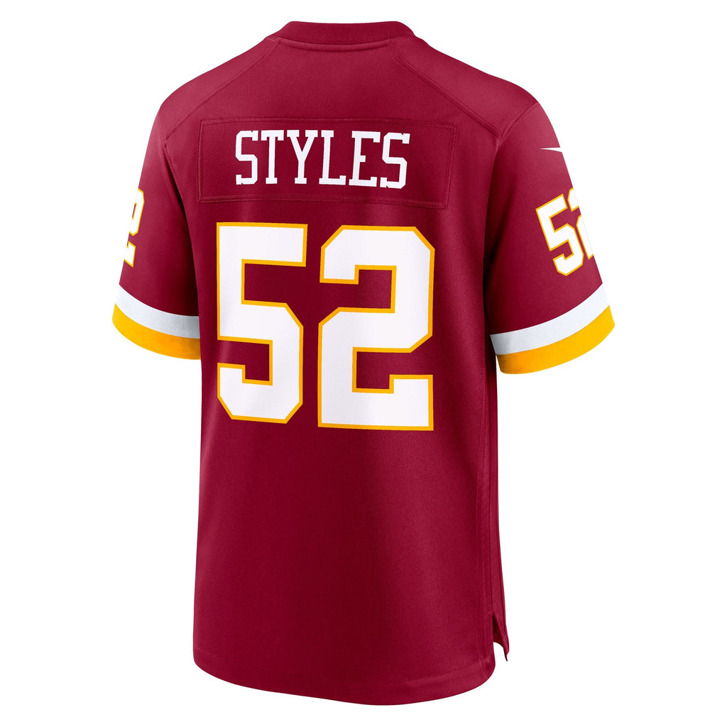 Washington Commanders Sonny Styles Burgundy 2026 NFL Draft First Round Pick No. 7 Team Game Jersey