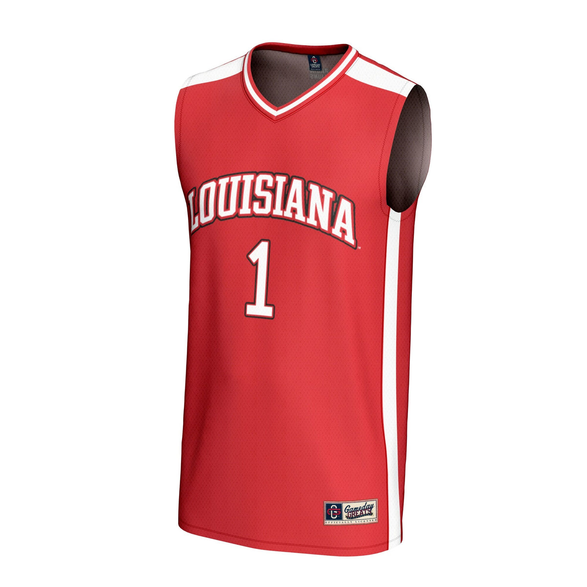 #1 Louisiana Ragin' Cajuns Lightweight Collegiate Basketball Fashion Jersey - Cardinal