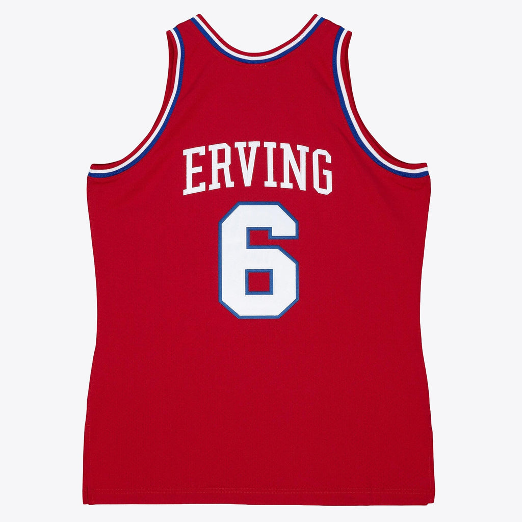 Philadelphia 76ers Julius Erving 82-83 Authentic Road Jersey - Scarlet
