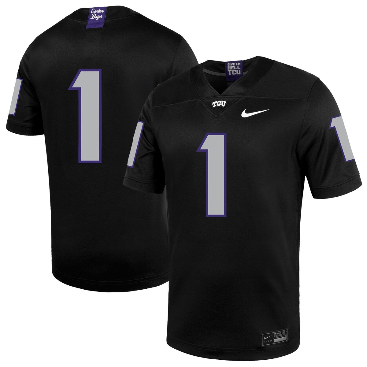 #1 TCU Horned Frogs Untouchable Football Jersey – Black