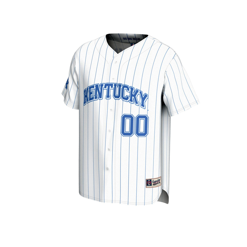 Kentucky Wildcats Lightweight Collegiate Baseball Pinstripe NIL Pick-A-Player Fashion Jersey - White