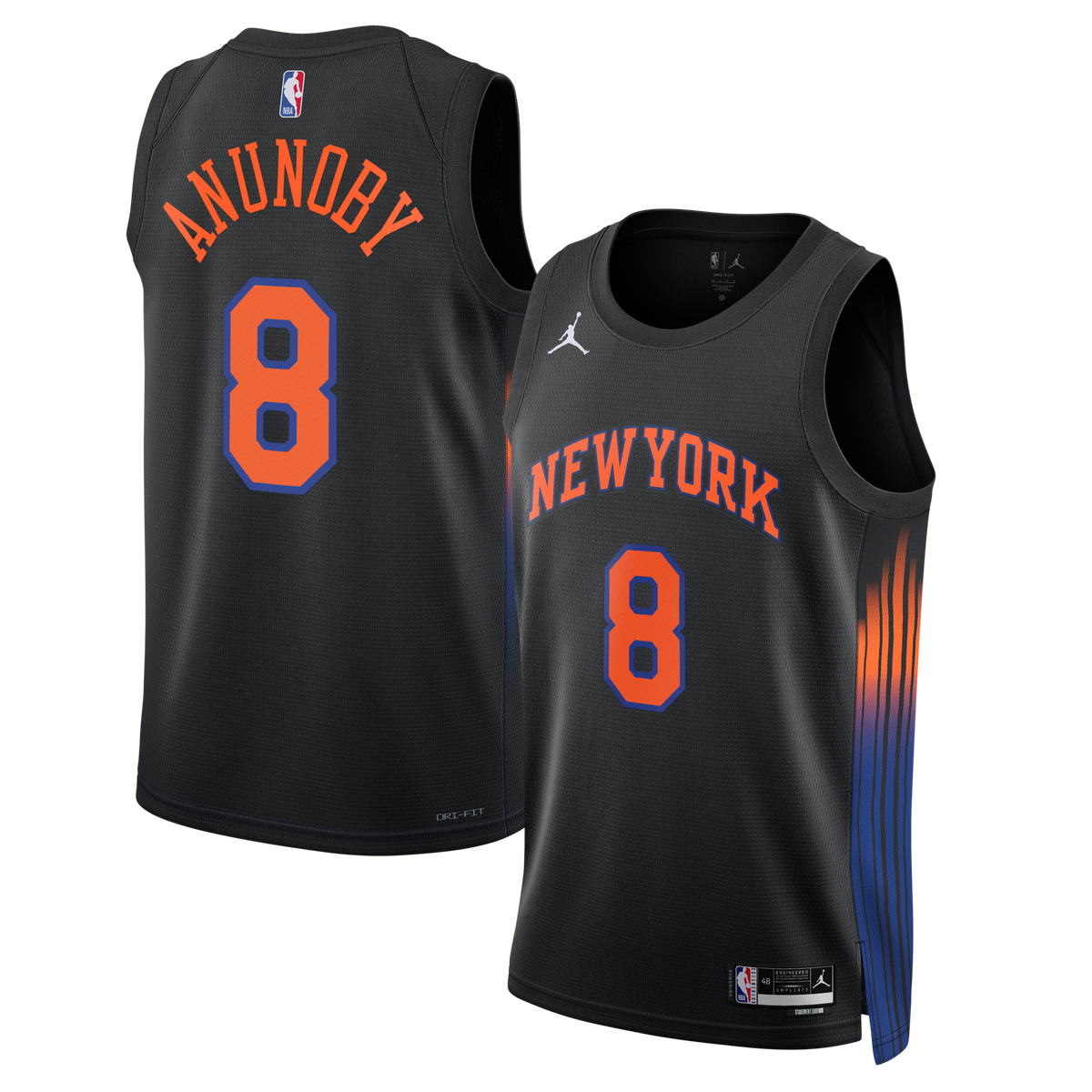New York Knicks Statement Edition Jersey - Black - OG Anunoby
