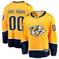Nashville Predators Gold Home Breakaway Custom Jersey