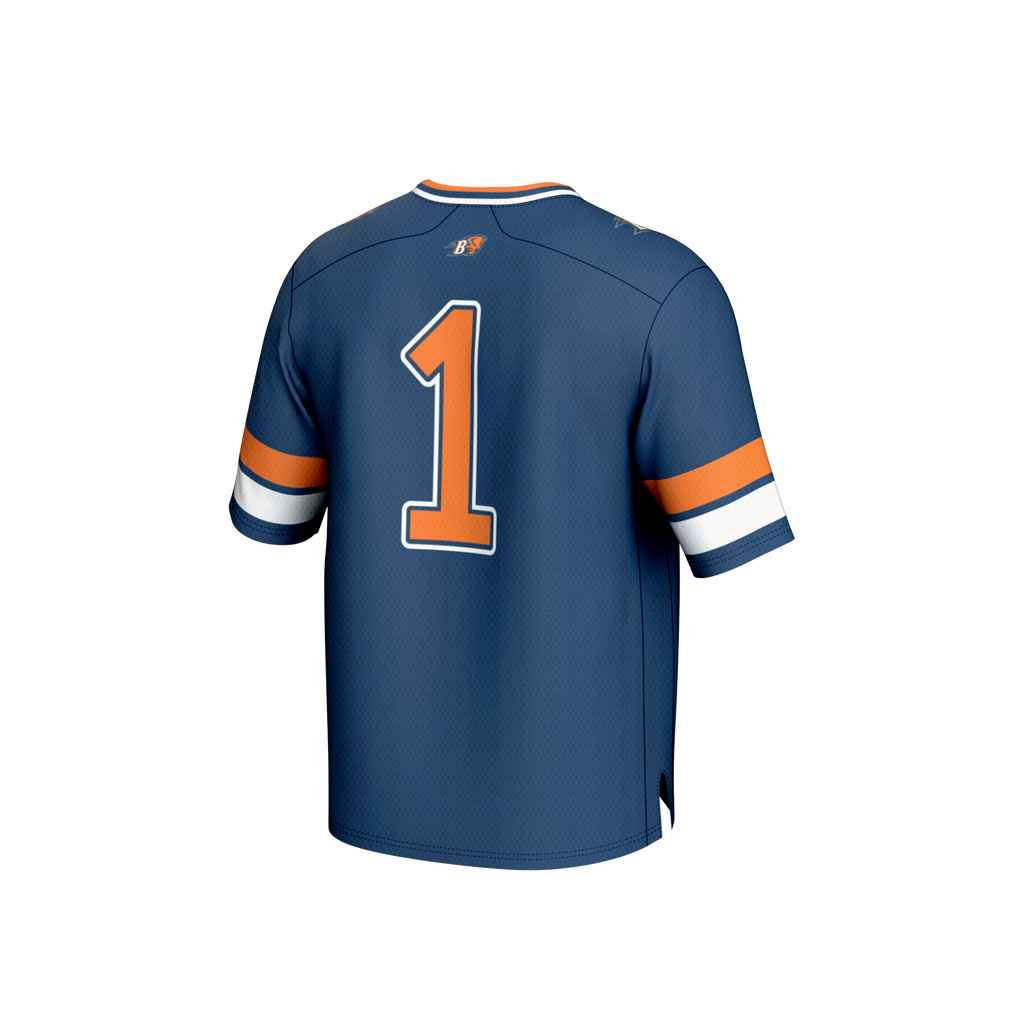 #1 Bucknell Bison Lightweight Collegiate Football Fashion Jersey - Blue