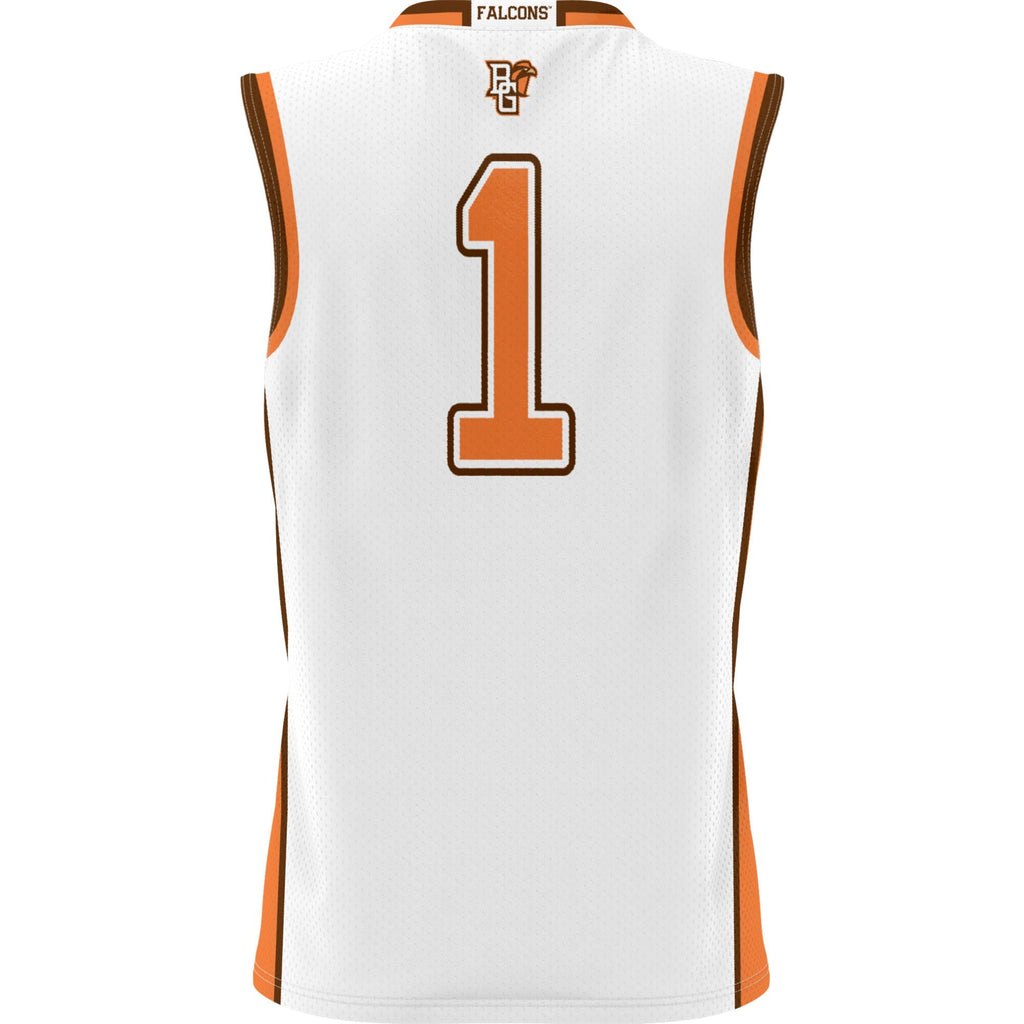 #1 Bowling Green St. Falcons Lightweight Basketball Jersey - White