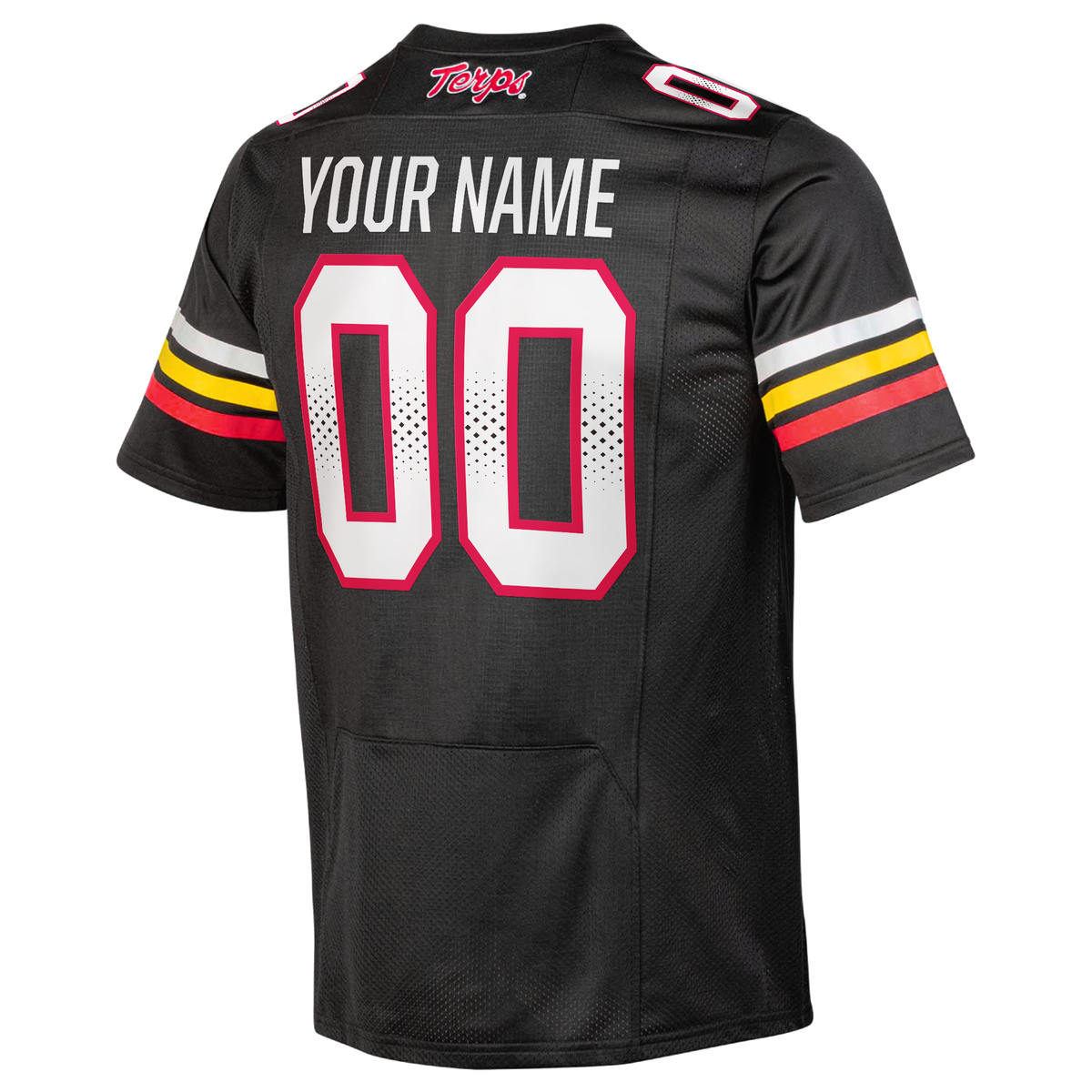 Maryland Terrapins Custom Replica Football Jersey - Black