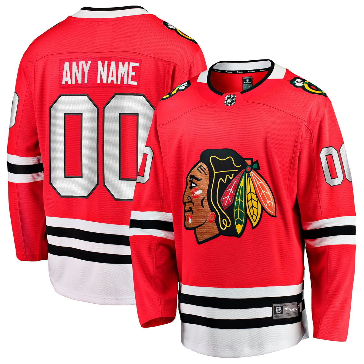 Chicago Blackhawks Red Home Breakaway Custom Jersey