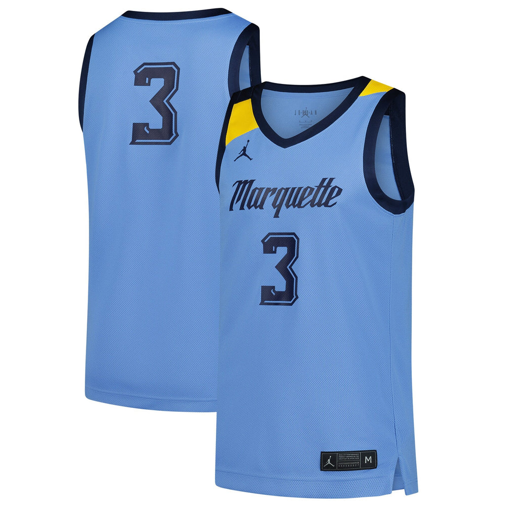 #3 Marquette Golden Eagles Replica Basketball Jersey - Blue