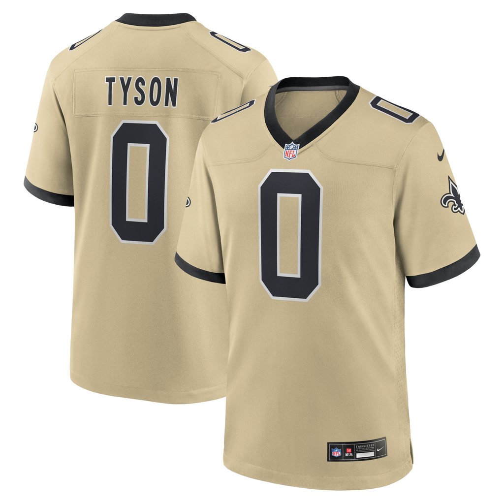 New Orleans Saints Jordyn Tyson Gold 2026 NFL Draft First Round Pick No. 8 Alternate Game Jersey