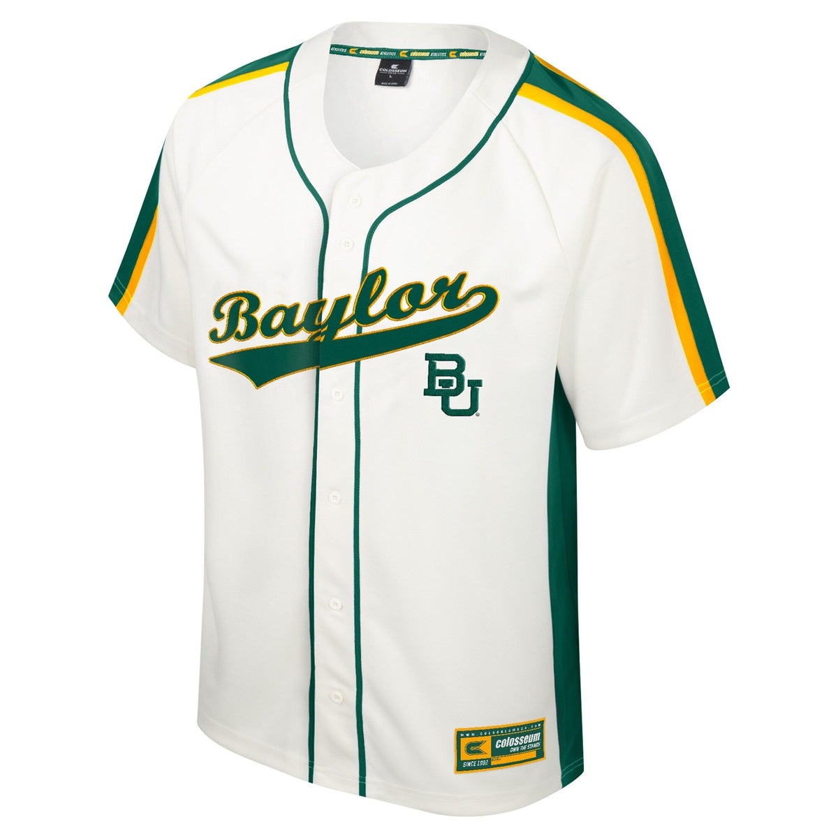 Baylor Bears Ruth Button-Up Baseball Jersey - Cream
