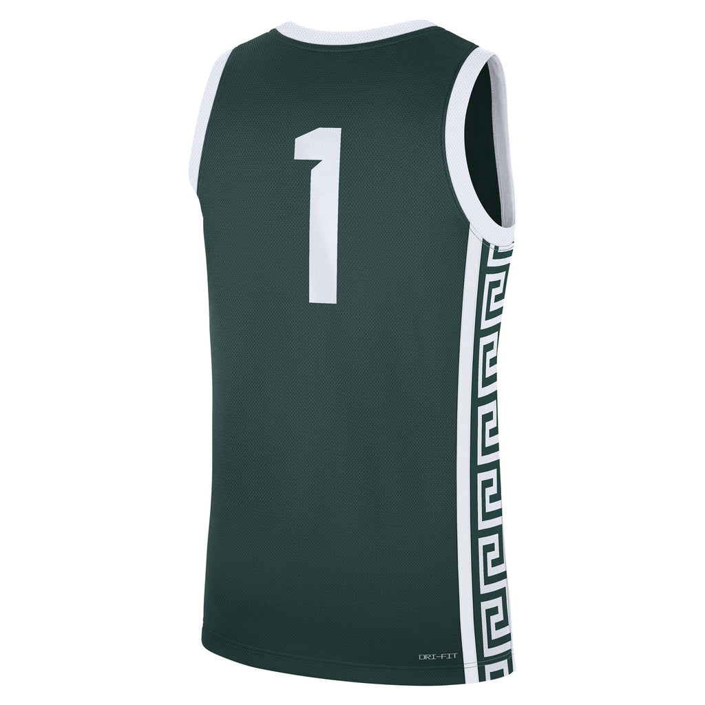 #1 Michigan State Spartans Road Replica Jersey - Green