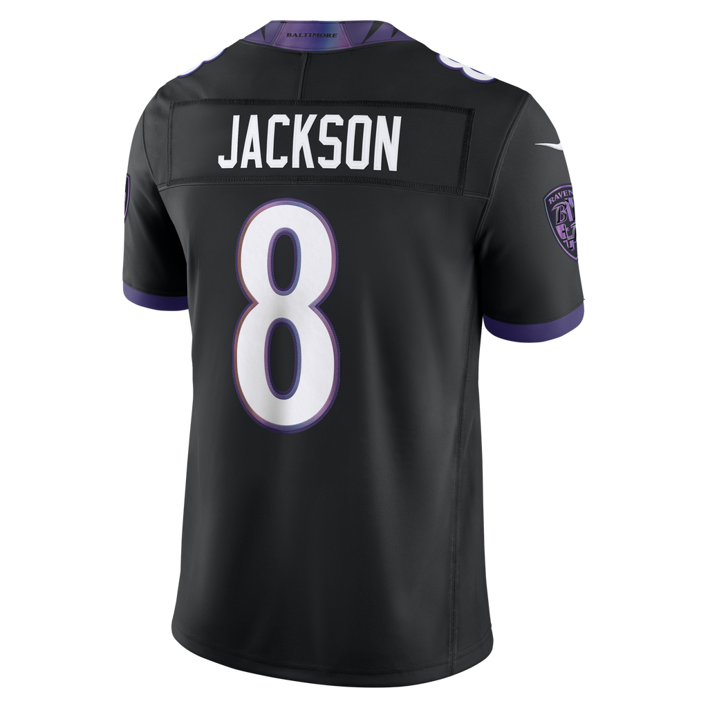 Baltimore Ravens Lamar Jackson Black Alternate Alternate Vapor F.U.S.E. Stitched Limited Jersey