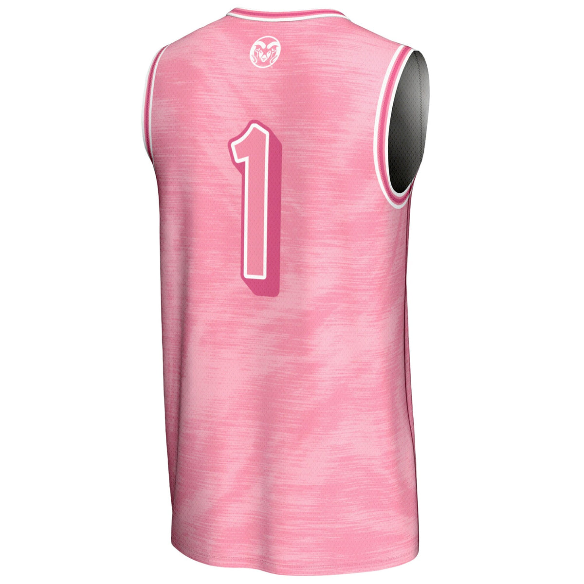 #1 Colorado State Rams Lightweight Basketball Fashion Jersey - Pink