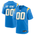 Los Angeles Chargers Powder Blue Custom Game Jersey