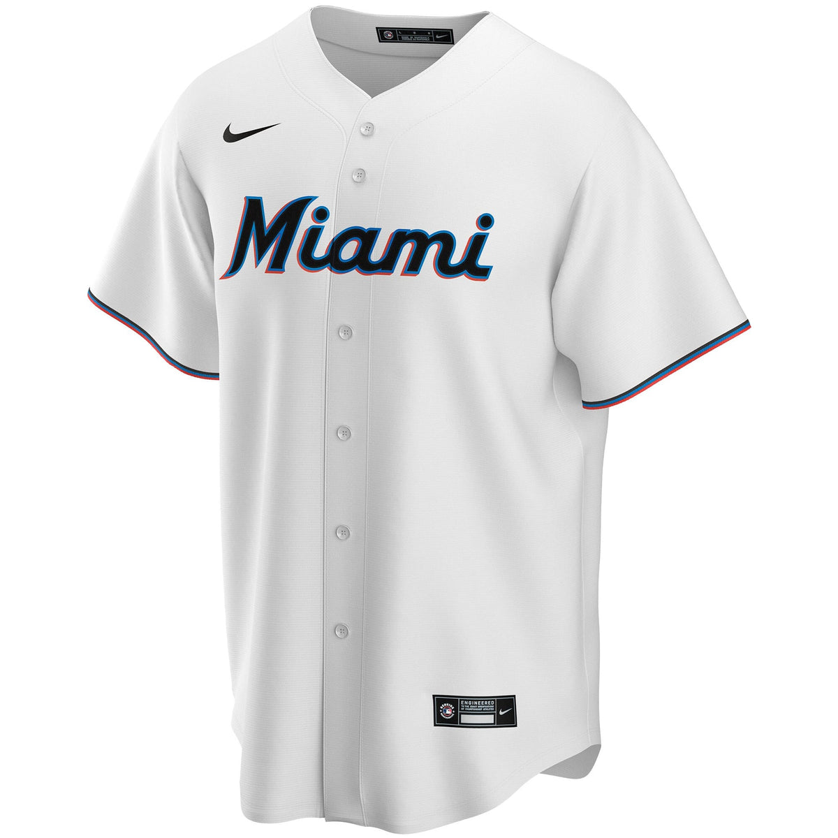 Miami Marlins White Home Replica Custom Jersey