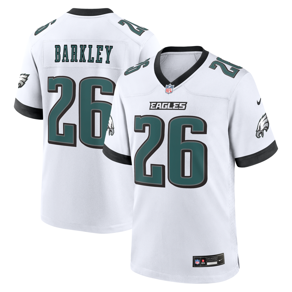 Philadelphia Eagles Saquon Barkley White Game Jersey