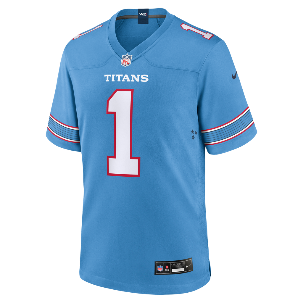 Tennessee Titans Cameron Ward Light Blue Game Jersey