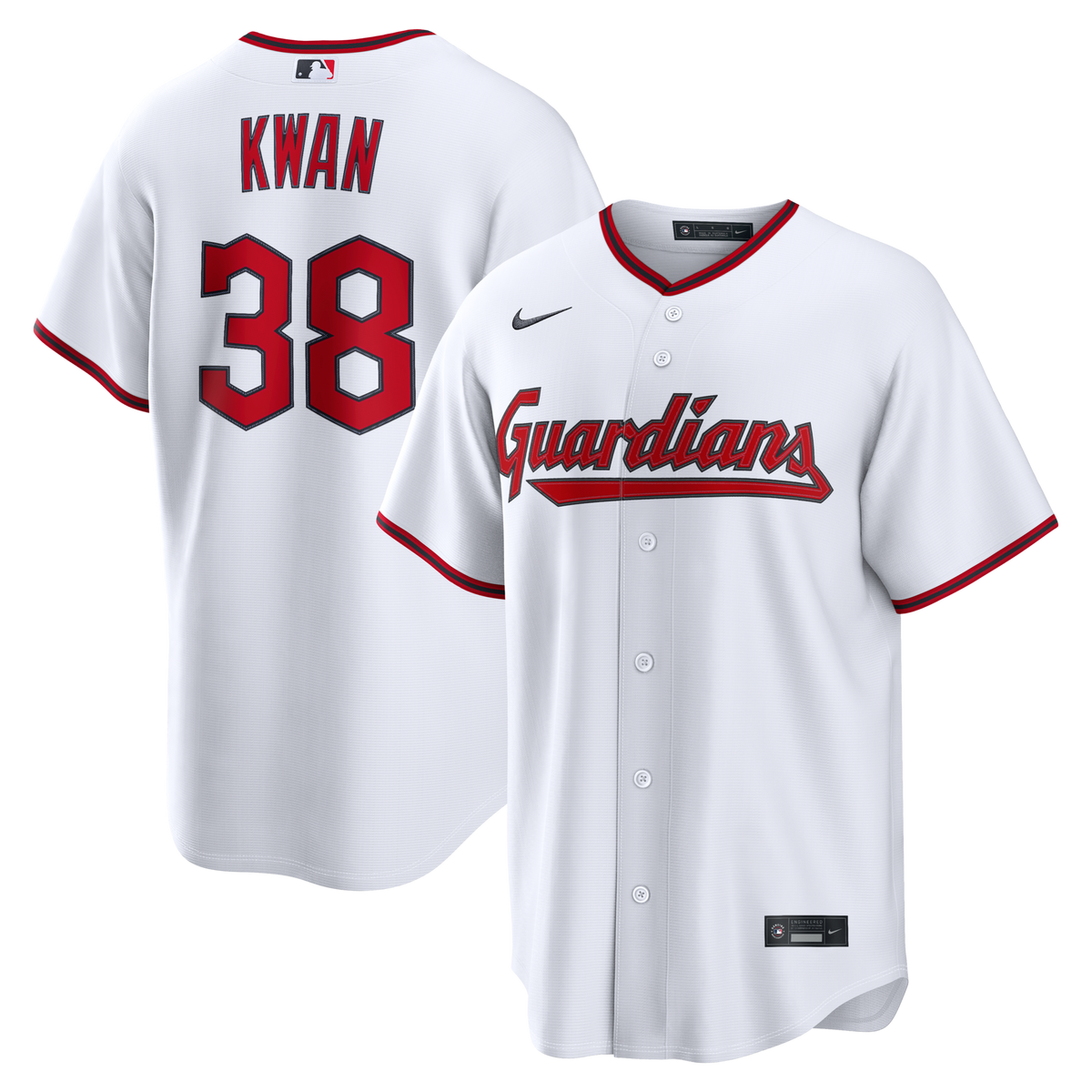 Cleveland Guardians Steven Kwan White Home Replica Jersey