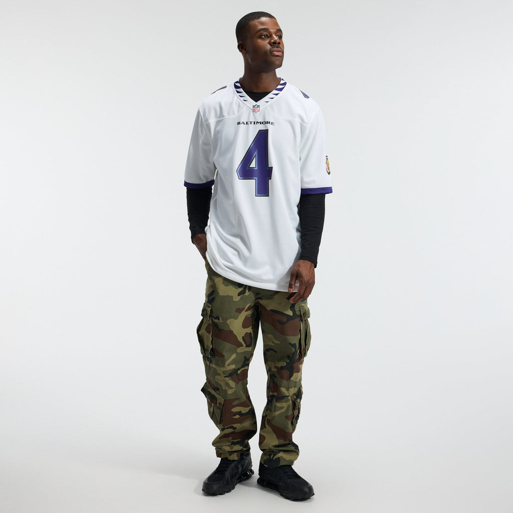 Baltimore Ravens Zay Flowers White Game Jersey
