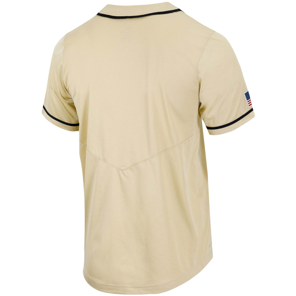Gold Army Black Knights Replica Full-Button Baseball Jersey