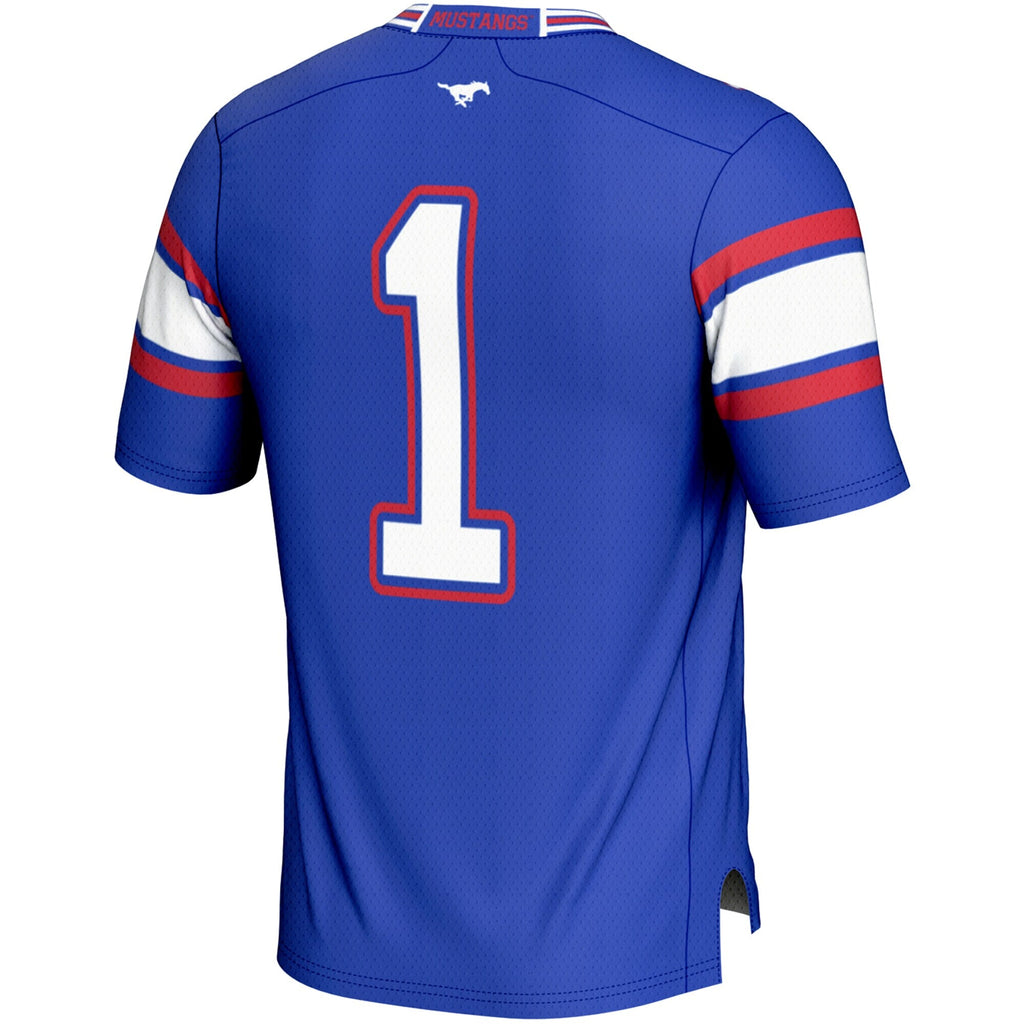 #1 SMU Mustangs Endzone Football Jersey - Royal