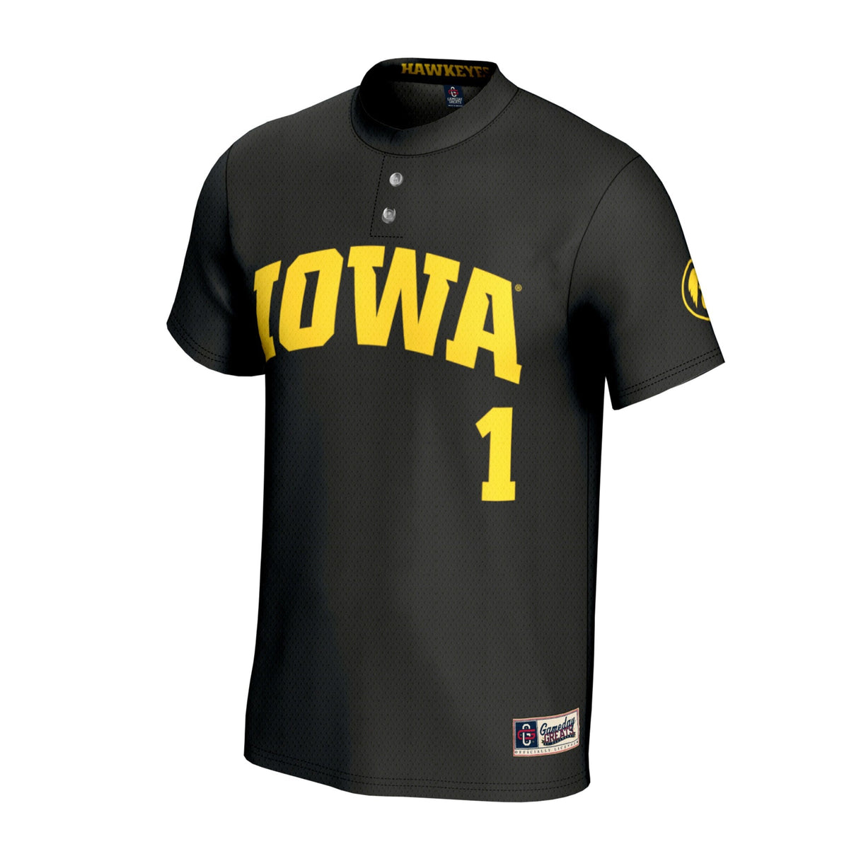 Iowa Hawkeyes Lightweight Softball Fashion Jersey - Black