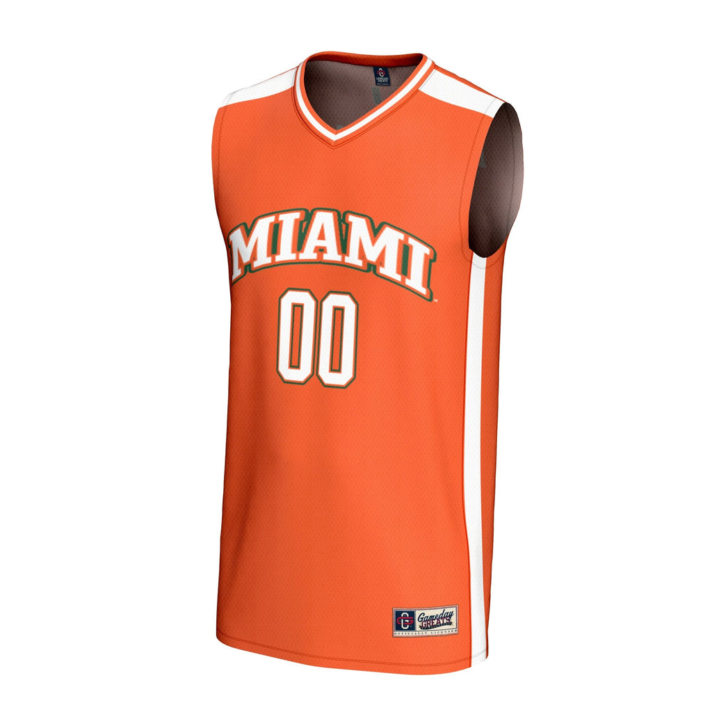 Miami Hurricanes Lightweight Collegiate Basketball NIL Pick-A-Player Fashion Jersey - Orange