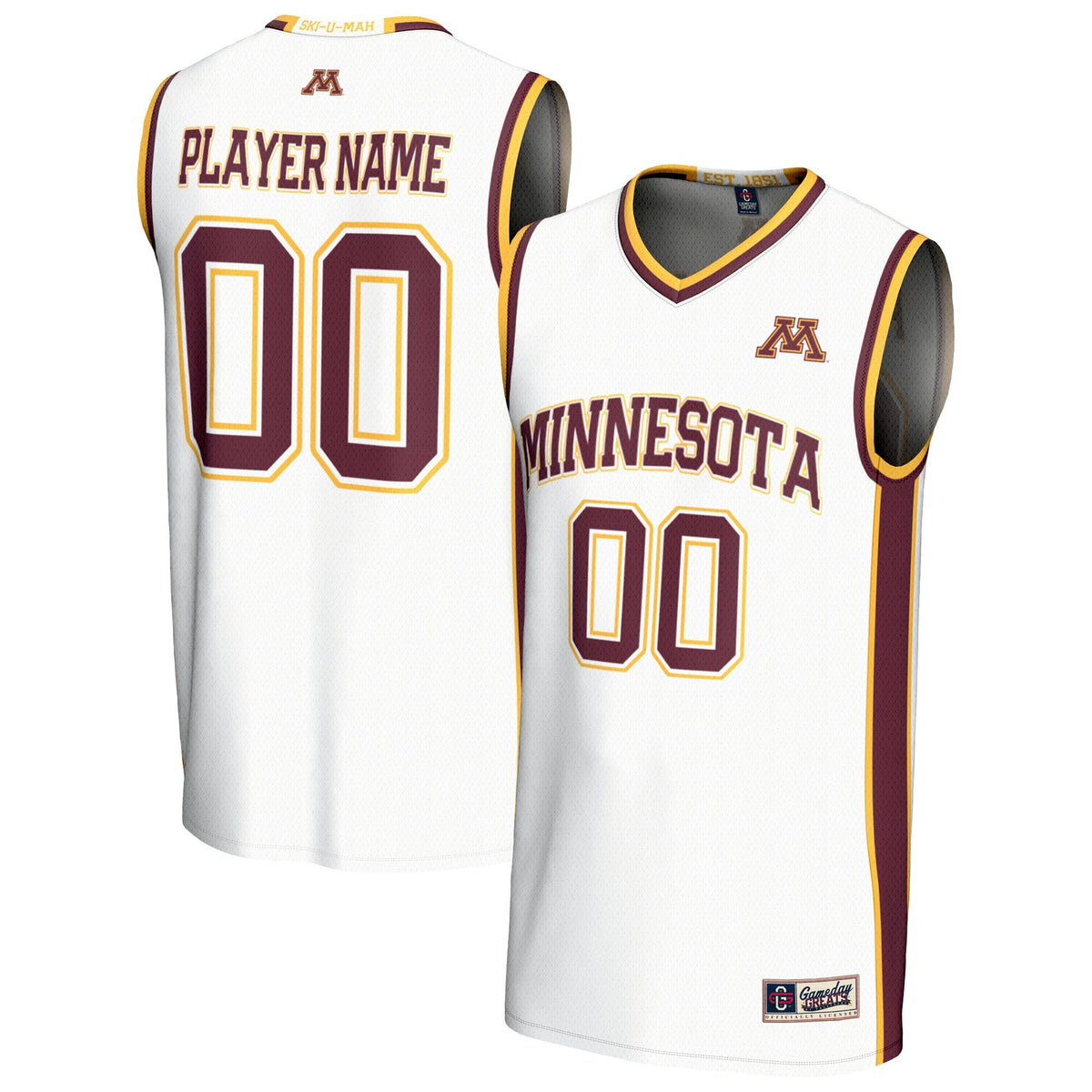 Minnesota Golden Gophers Lightweight Collegiate Basketball NIL Pick-A-Player Fashion Jersey - White