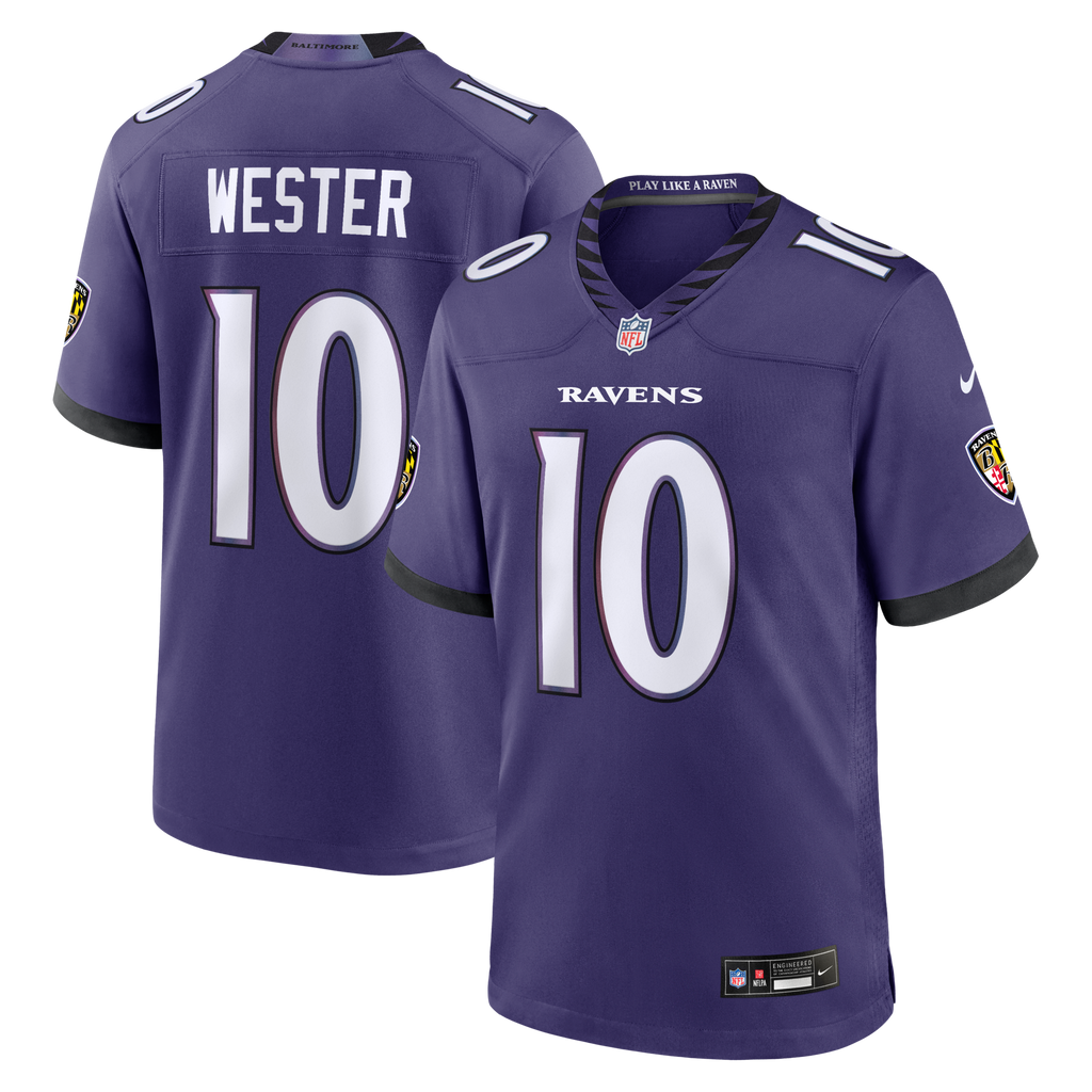 Baltimore Ravens LaJohntay Wester Purple Team Game Jersey