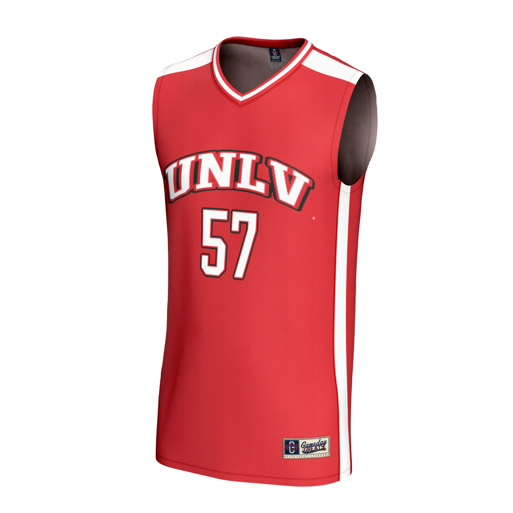 #57 UNLV Rebels Lightweight Collegiate Basketball Fashion Jersey - Cardinal