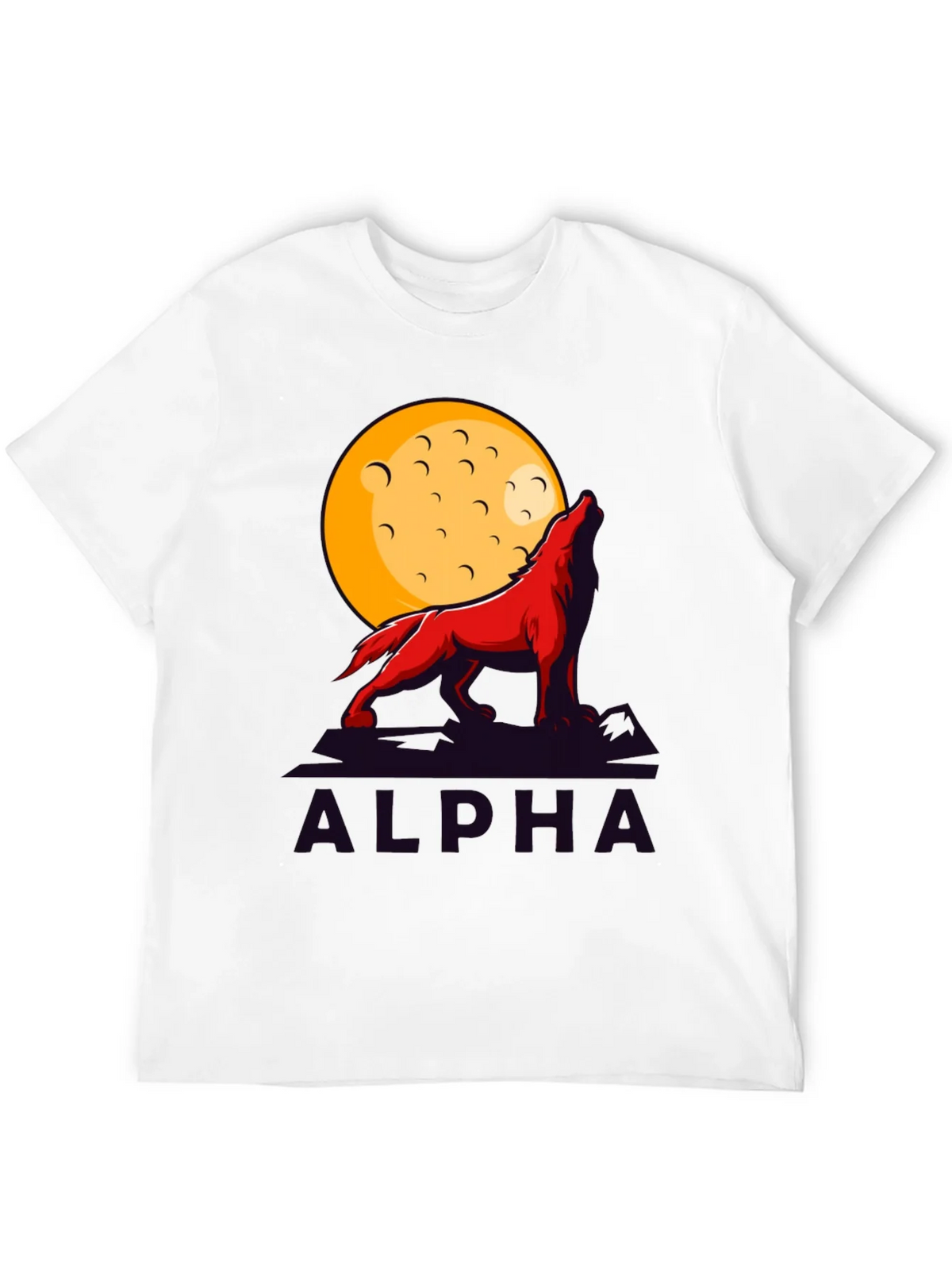 Alpha Wolf Moon Graphic Tee - Bold Statement Shirt