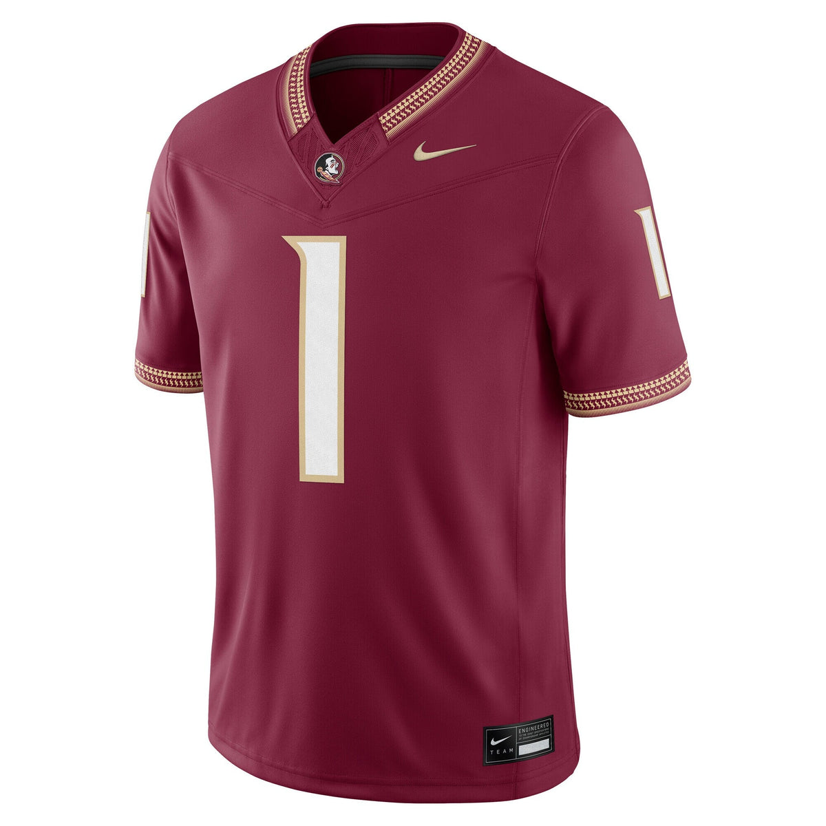 #1 Florida State Seminoles Home Vapor F.U.S.E. Stitched Limited Jersey - Garnet
