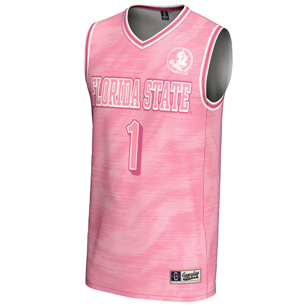 #1 Florida State Seminoles Lightweight Basketball Fashion Jersey - Pink