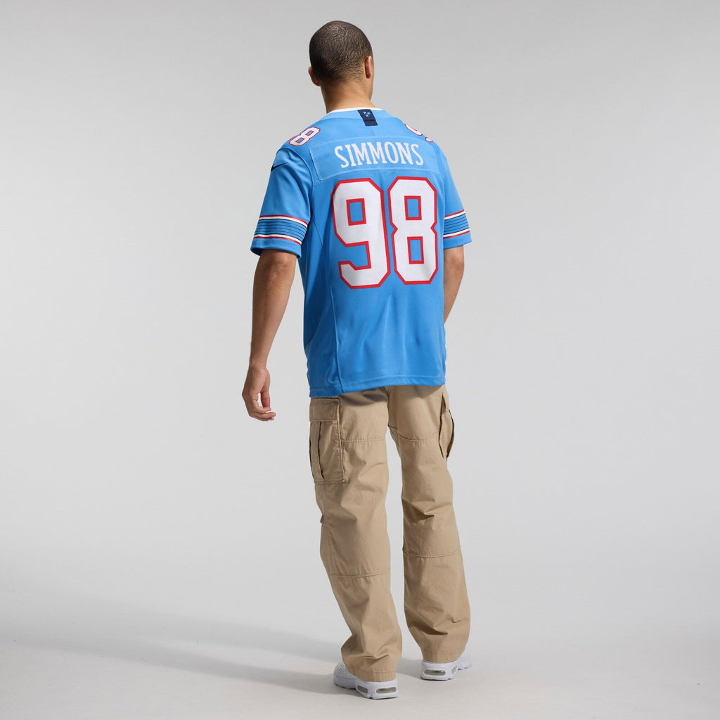 Tennessee Titans Jeffery Simmons Light Blue Team Vapor F.U.S.E. Stitched Limited Jersey
