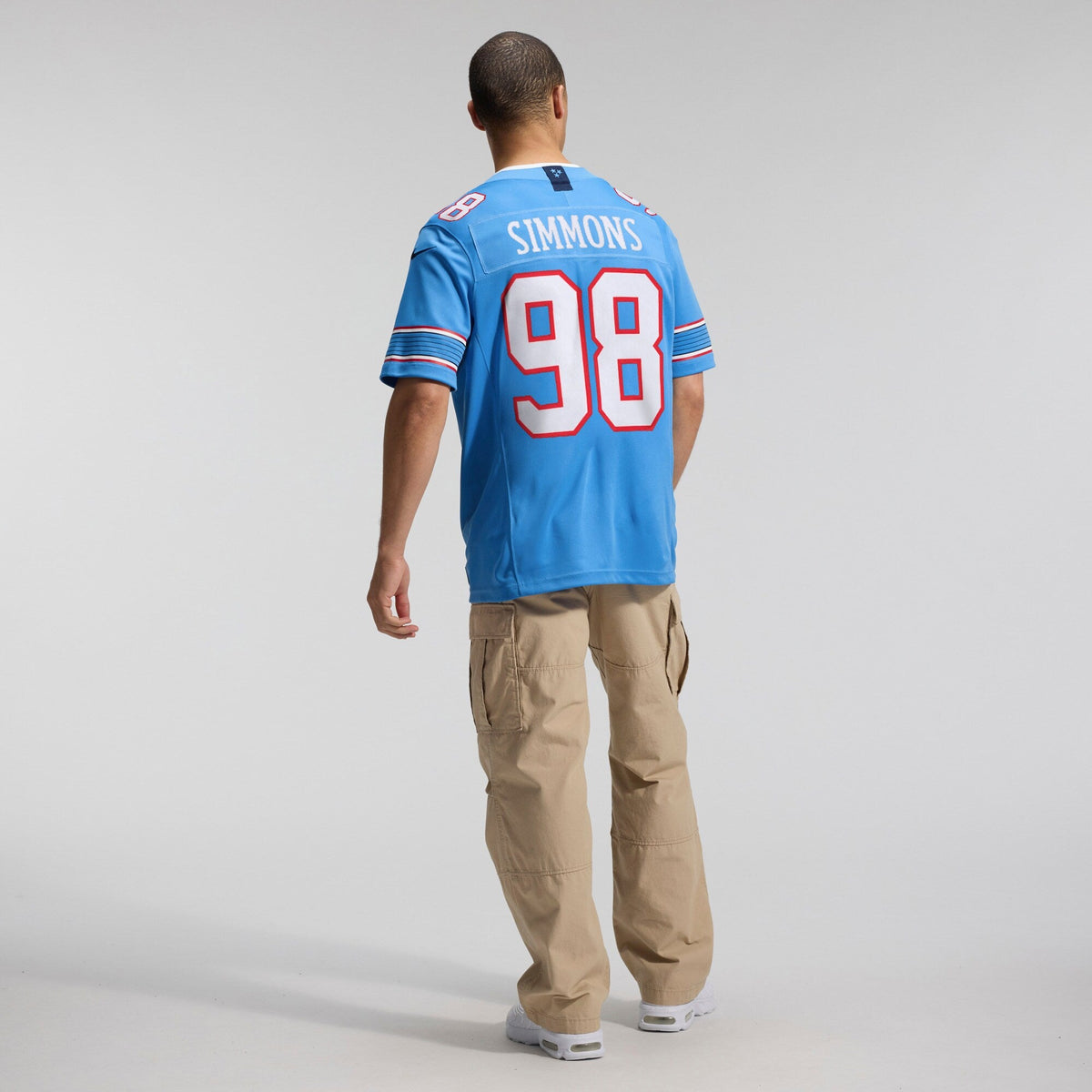 Tennessee Titans Jeffery Simmons Light Blue Team Vapor F.U.S.E. Stitched Limited Jersey