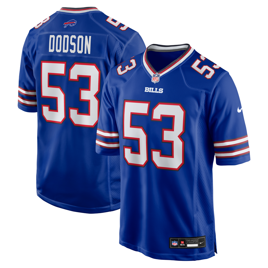 Buffalo Bills Tyrel Dodson Royal Game Player Jersey