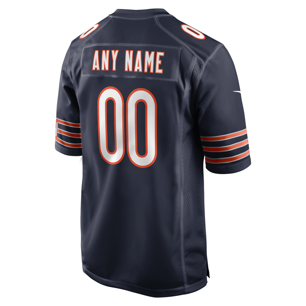 Chicago Bears Navy Custom Game Jersey